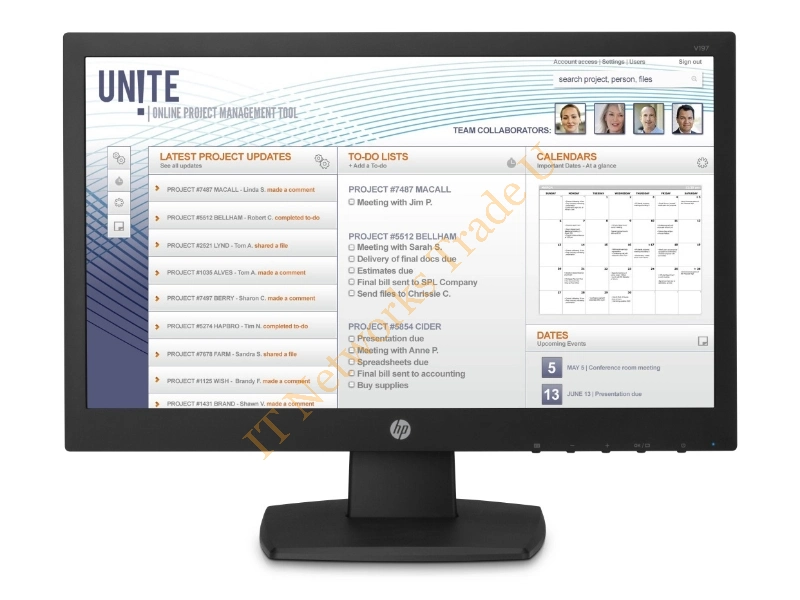 V5J61AA#ABB - HP V197 18.5" LED Black computer monitor