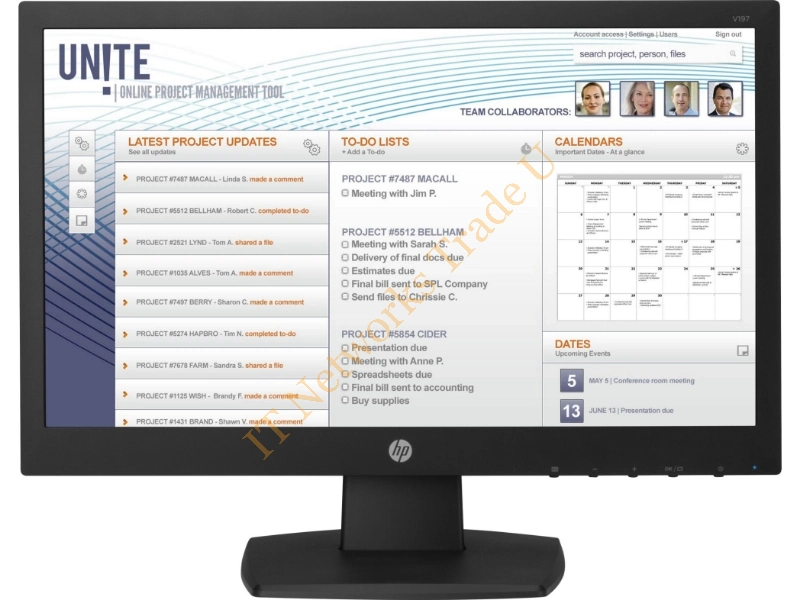 V5J61AT#ABU - HP V197 18.5" LED Black computer monitor