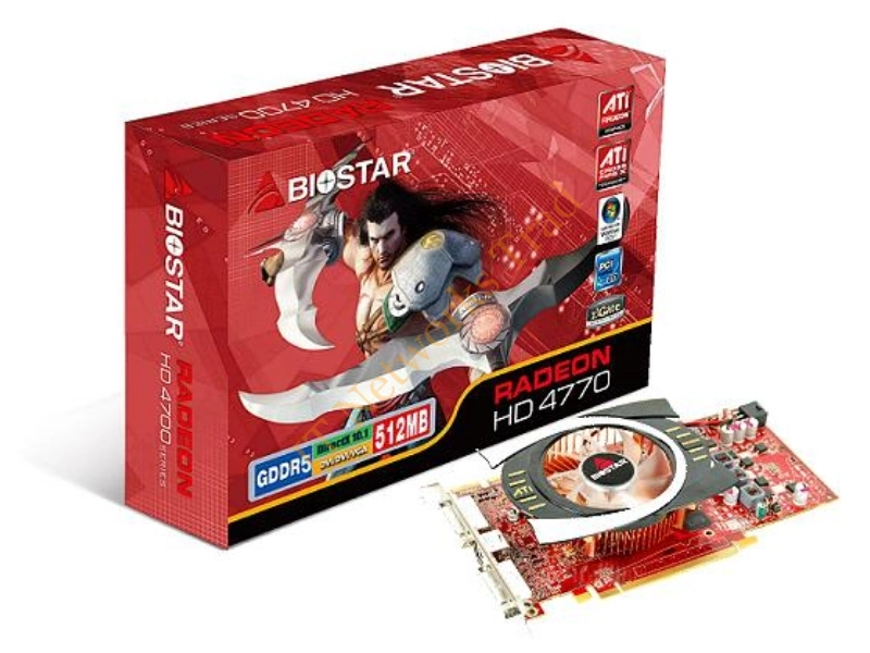VA4775ND51 Biostar ATI Radeon HD 4770 512MB GDDR5 128-Bit HDMI / D-Sub / Dual-Link DVI PCI Express 2.0 x16 Video Graphics Card