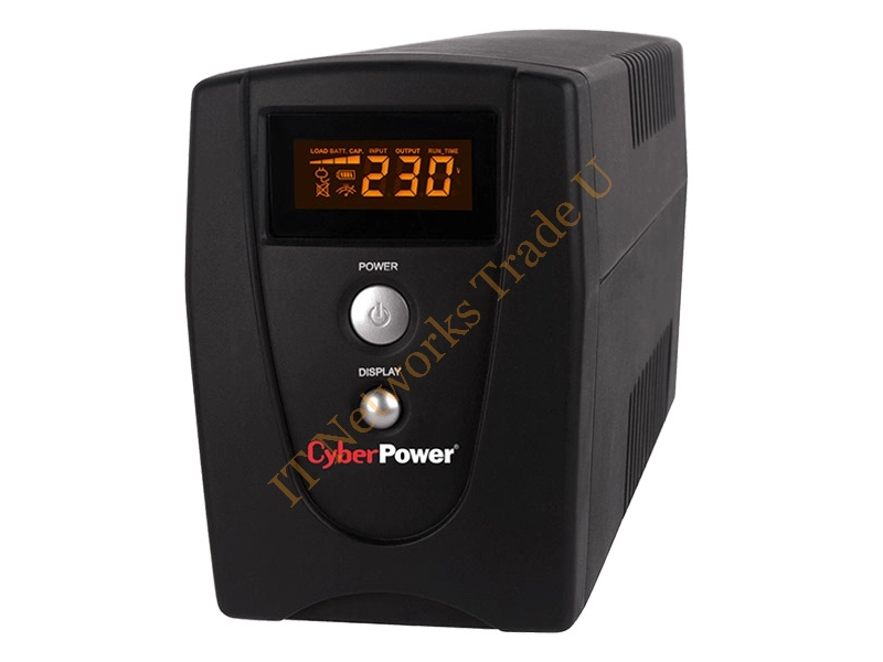 VALUE1000EILCD - CyberPower VALUE1000EILCD 1000VA 3AC outlet(s) Tower Black uninterruptible power supply (UPS)