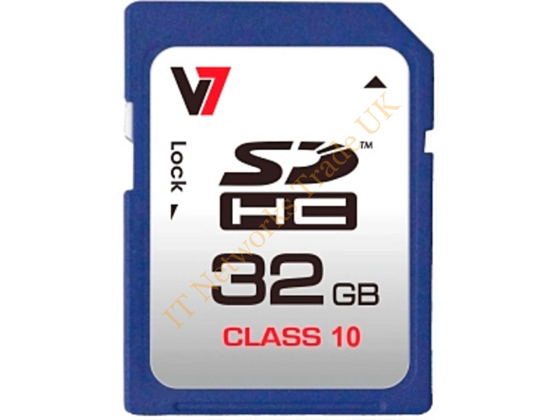 VASDH32GCL10R-2N V7 32GB Class 10 SDHC Flash Memory Card