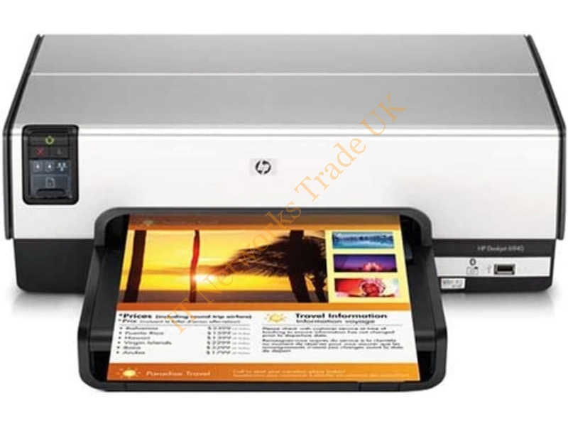 VAVRA-0511 HP DeskJet 6940 Color Inkjet Printer 36ppm 150-Sheets 4800dpi x 1200dpi USB Ethernet 32MB RAM Optional Duplex
