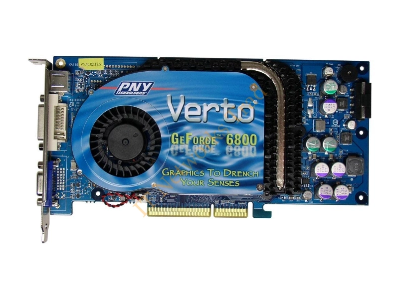 VCG6800APB-BLK PNY GeForce 6800 128MB 256-Bit DDR AGP 4X/8X Video Graphics Card