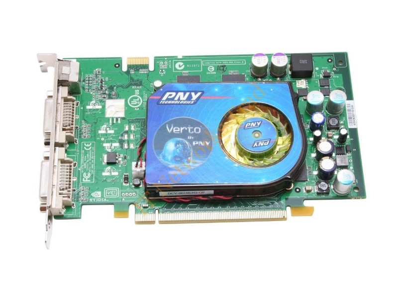 VCG7600GXPB PNY GeForce 7600GT 256MB 128-Bit GDDR3 PCI Express x16 Dual DVI/ HDTV/ S-Video Out/ SLI Supported Video Graphics Card
