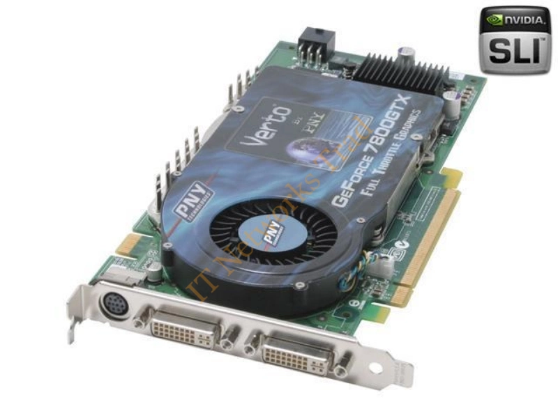 VCG7800XXWB PNY GeForce 7800 GTX 256MB 256-Bit GDDR3 PCI Express x16 Dual DVI/ HDTV Out/ SLI Support Video Graphics Card