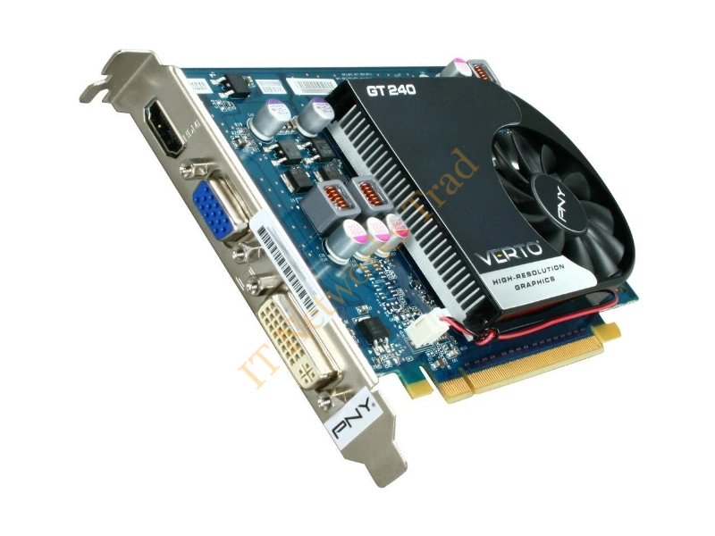 VCGGT2401D3XPB PNY GeForce GT 240 1GB DDR3 PCI Express VGA/ DVI/ HDMI Video Graphics Card
