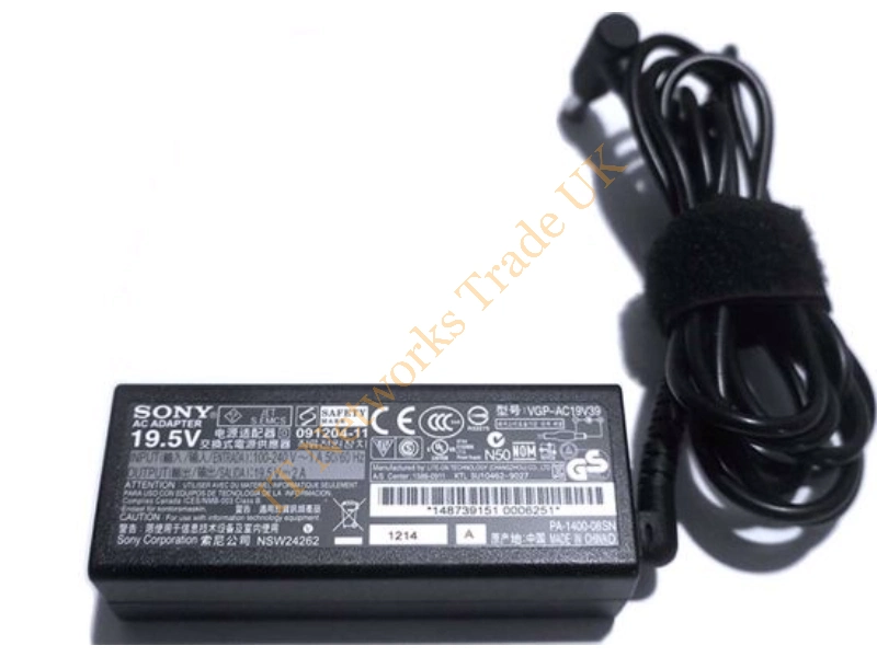 VGP-19V39 Sony 19.5V 2A 2-Prong AC Power Adapter