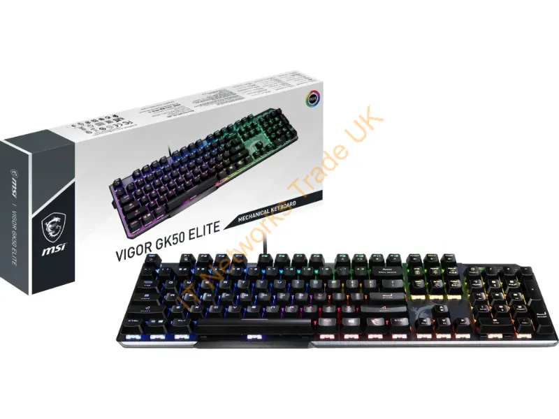 VIGORGK50ELL - Msi Vigorgk50Ell Keyboard Gaming Usb Qwerty Uk International Aluminum, Black
