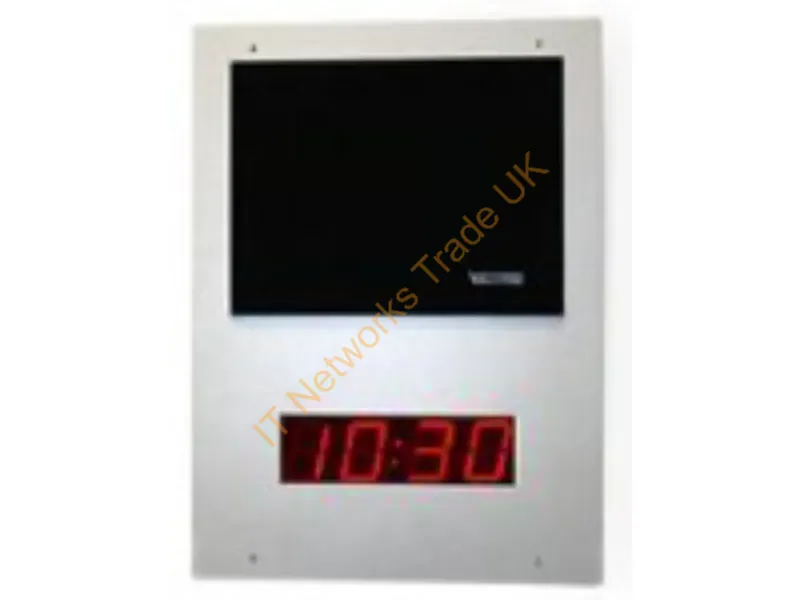 VIP-432A-DF - Valcom Ip Talkback Speakerfaceplate W/ Digital Clockgray W/Black Grille