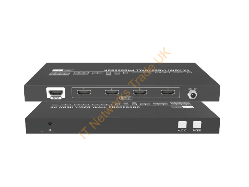VLVW1X4 - Vivolink VLVW1X4 video wall processor Black 11 W