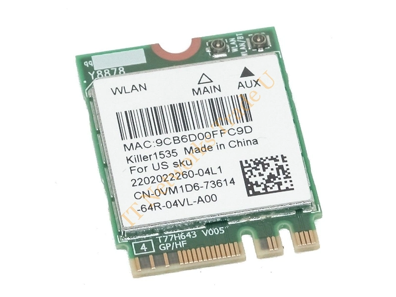 VM1D6 Dell Wireless-AC N1535 802.11A/B/G/N/AC Bluetooth Wi-Fi Card Wireless LAN Card