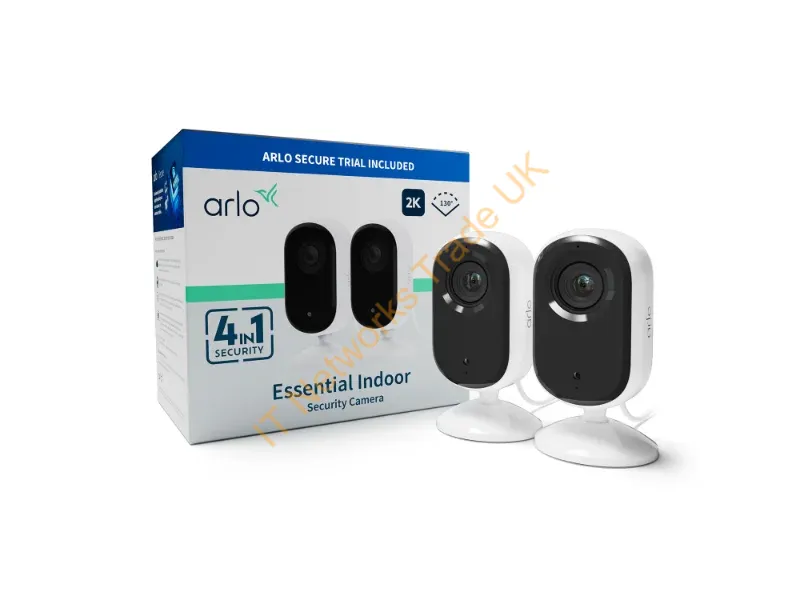 VMC3260-100EUS - Arlo Essential 2K Indoor Security Camera, 2-pack