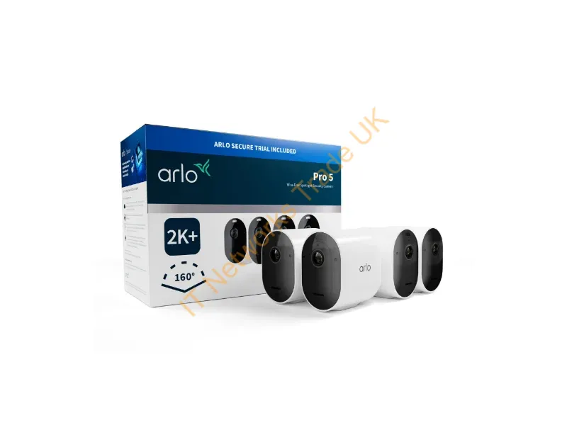 VMC4460P-200EUS - Arlo Pro 5 2K+ Outdoor Security Camera, 4-cam