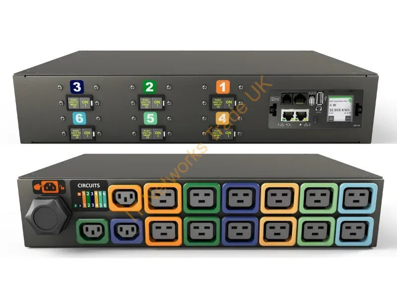 VP4N62A0 - Vertiv Geist Mn05Mdr1-15P3B8-6Ps15B0H10-S Power Distribution Unit (Pdu) 15 Ac Outlet(S) 0U Black