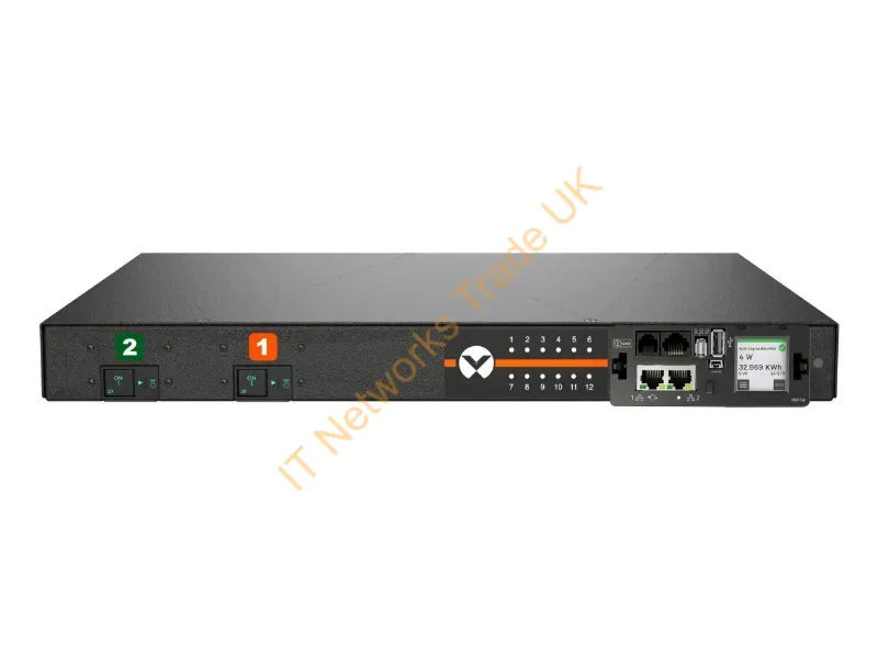 VP7N31A0 - Vertiv Geist Mnu5M1R6-12S203-3Tl5A0H10-S Power Distribution Unit (Pdu) 12 Ac Outlet(S) 0U Black