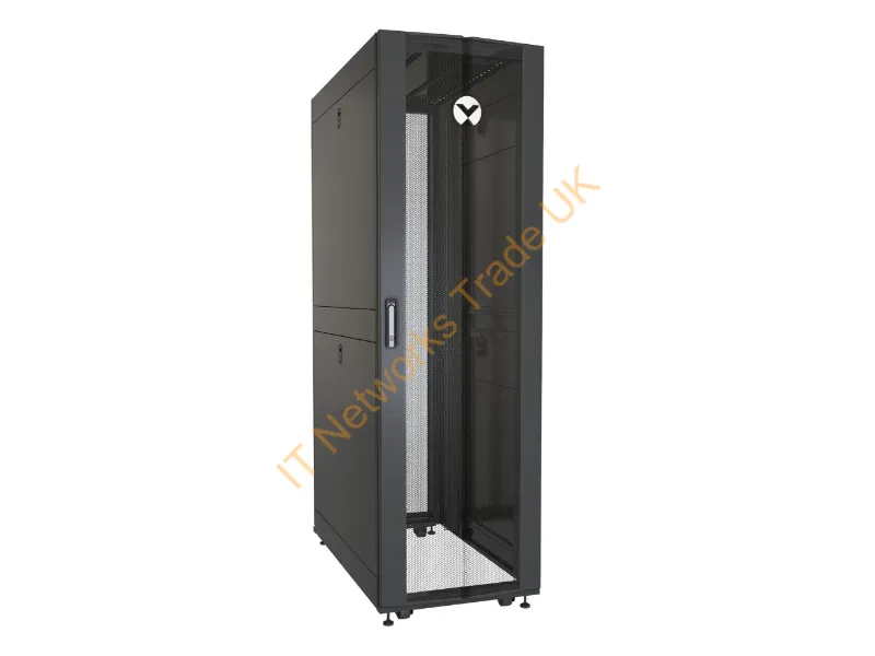 VR3107 - Vertiv Vr3107 Rack Cabinet 48U Freestanding Rack Black, Transparent