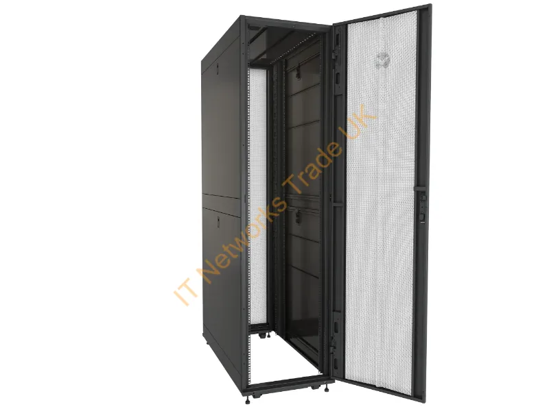 VR3307 - Vertiv Vr3307 Rack Cabinet 48U Freestanding Rack Black, Transparent