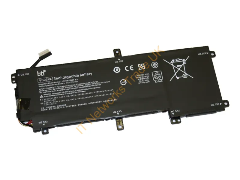 VS03XL-BTI - Bti Vs03Xl- Industrial Rechargeable Battery Lithium-Ion (Li-Ion) 4500 Mah 11.55 V