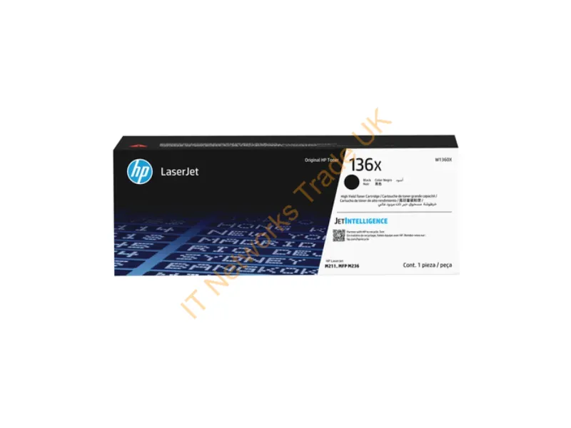 W1360X - HP HP 136X BLACK ORIGINAL LASERJET TONE