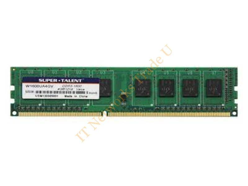W1600UA4GV Super Talent DDR3-1600 4GB 512Mx8 Value Memory Desktop Memory