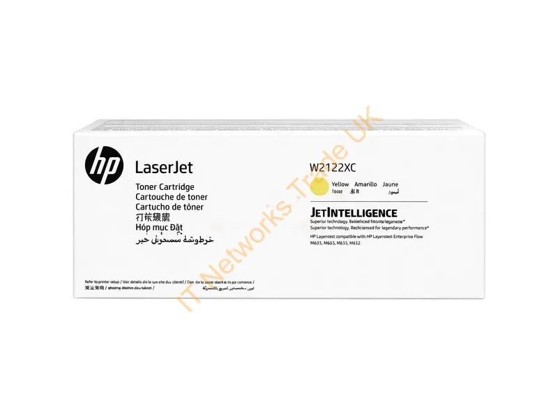 W2122XC - HP W2122XC/212XC Toner cartridge yellow Contract, 10K pages ISO/IEC 19798 for HP CLJ M 554