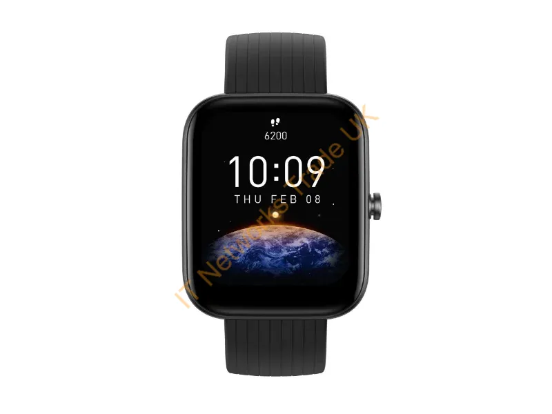 W2171OV1N - Amazfit Bip 3 Pro 4.29 cm (1.69") TFT 44 mm Digital 240 x 280 pixels Touchscreen Black GPS (satellite)