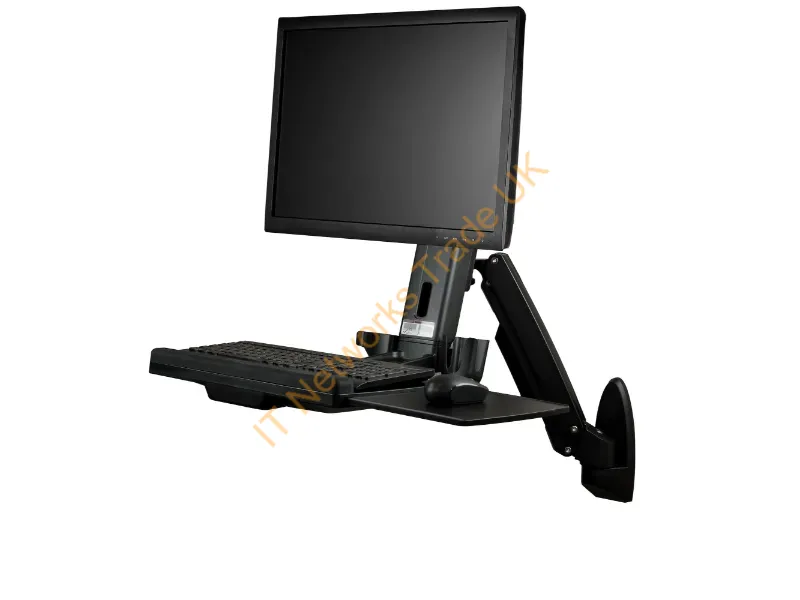 WALLSTS1 - StarTech.com Wall-Mounted Sit-Stand Desk Single Monitor Monitor Accessory