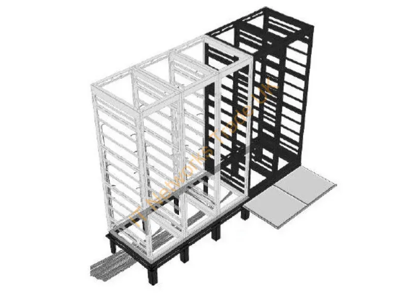 WANGLE-1 - Middle Atlantic Products Raised Floor Support Angles 1 Bay For Wrk 27"/32"