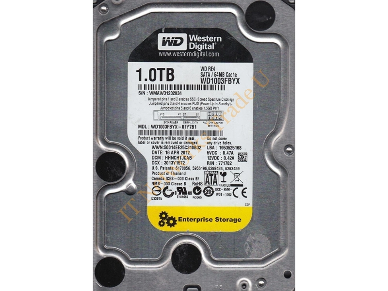 WD1003FBYK Western Digital 1TB 7200RPM SATA 3Gb/s 3.5-inch Desktop Hard Disk Drive Internal HDD