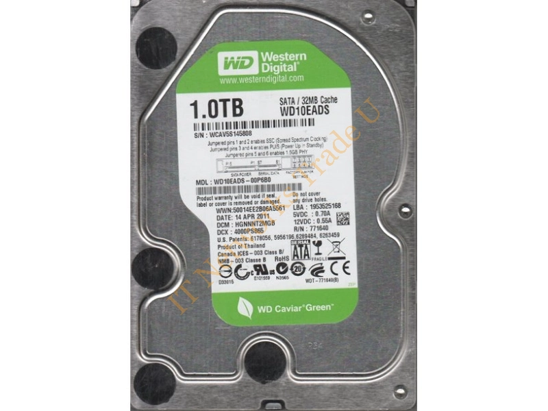 WD10EADS-00P6B0 Western Digital 1TB 5400RPM SATA 3Gb/s 3.5-inch Desktop Hard Disk Drive Internal HDD