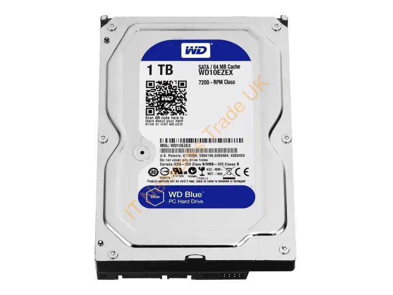 WD10EZEX - Western Digital Blue Internal Hard Drive 1 Tb 7200 Rpm 64 Mb 3.5" Serial Ata Iii