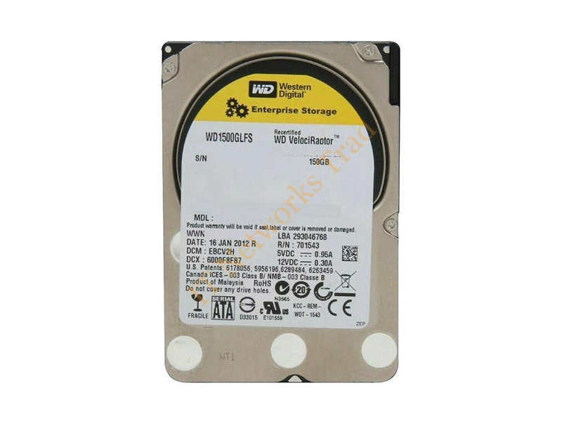 WD1500LHX Western Digital VelociRaptor 150GB 10000RPM SATA 3GB/s 32MB Cache 2.5-inch Internal Laptop Hard Disk Drive Internal HDD