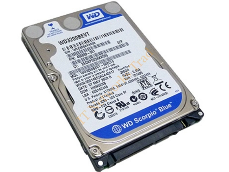 WD3200BEVTI Western Digital Scorpio 320GB 5400RPM SATA 3GB/s 8MB Cache 2.5-inch Internal Laptop Hard Disk Drive Internal HDD