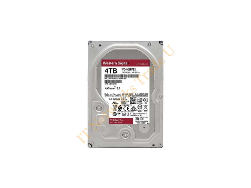WD4003FFBX-68MU3N0 Western Digital Red Pro NAS 4TB 7200RPM SATA 6Gbps 256MB Cache 3.5-inch Server Hard Drive Internal HDD
