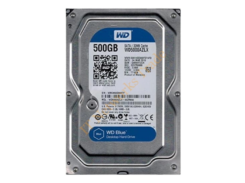WD5000AZLX-00ZR6A0 Western Digital 500GB 7200RPM SATA 6Gb/s 3.5-inch Desktop Hard Disk Drive Internal HDD