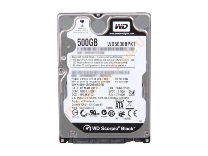 WD5000BPKT - Western Digital Scorpio Black 500GB 500GB Serial ATA II internal hard drive