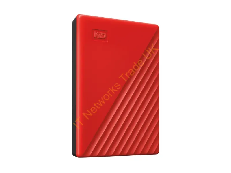 WDBPKJ0040BRD-WESN - Western Digital My Passport External Hard Drive 4 Tb 3.2 Gen 1 (3.1 Gen 1) Red