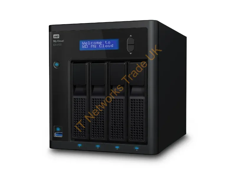 WDBWZE0000NBK-EESN - Western Digital My Cloud EX4100 NAS Desktop Ethernet LAN Black NAS Servers
