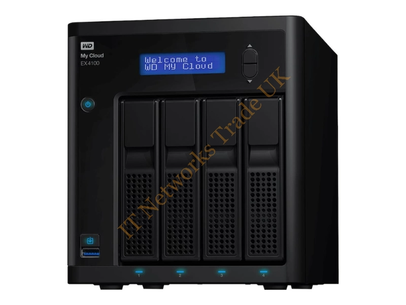 WDBWZE0160KBK-NESN Western Digital My Cloud EX4100 Expert Series 16TB Network Attached Storage Server NAS Server