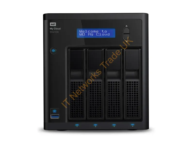 WDBWZE0240KBK-EESN - Western Digital My Cloud EX4100 NAS Desktop Ethernet LAN Black NAS Servers