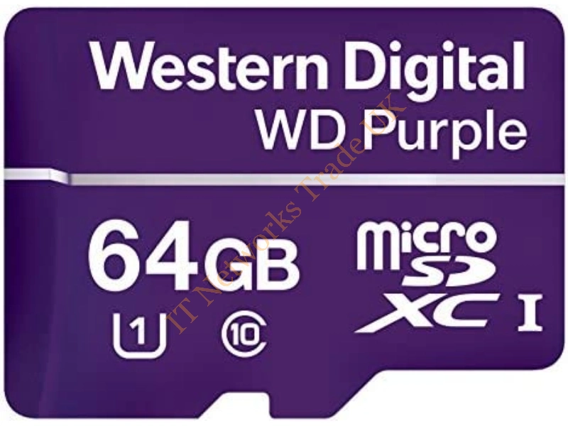 WDD064G1P0A Western Digital Purple 64GB Micro SD Card Flash Memory