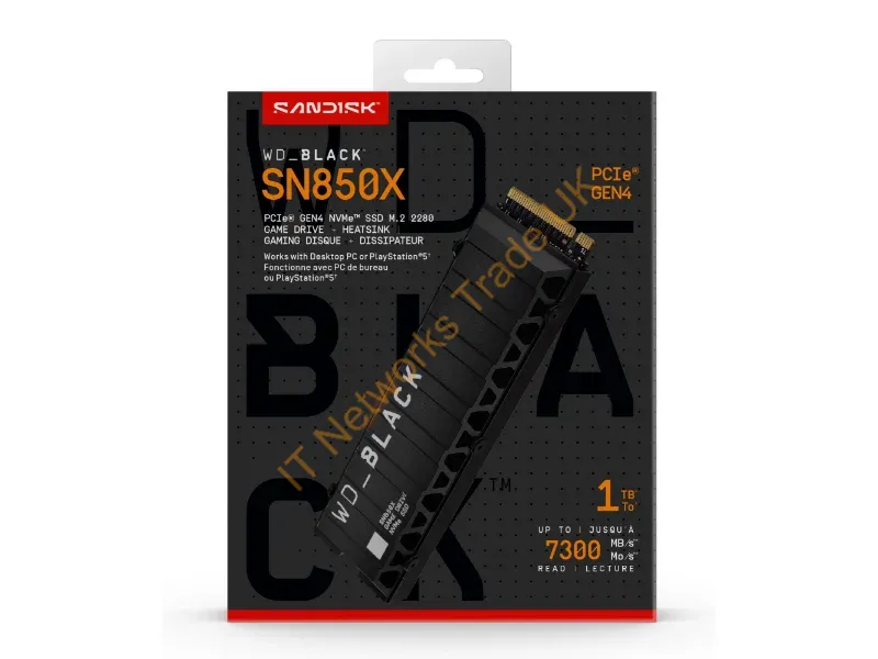 WDS100T2XHE-00BCA0 - Sandisk Black Wd_Black Sn850X Nvme 1 Tb M.2 Pci Express 4.0