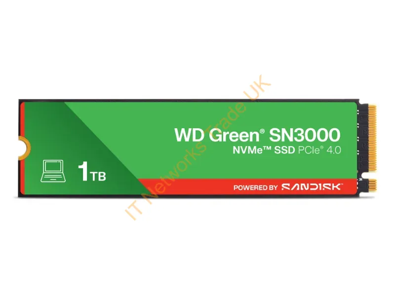 WDS100T4G0E-00CPS0 - Sandisk Green Wd Sn3000 Nvme 1 Tb M.2 Pci Express 4.0 Qlc 3D Nand