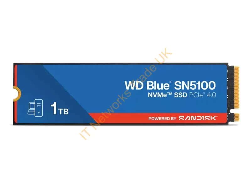 WDS100T5B0E-00CPE0 - Western Digital Wd Blue Sn5100 1 Tb M.2 Pci Express 4.0 Nvme Qlc 3D Nand