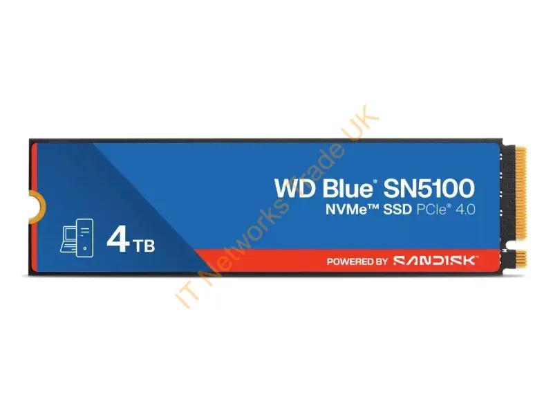 WDS400T5B0E-00CPE0 - Western Digital Wd Blue Sn5100 4 Tb M.2 Pci Express 4.0 Nvme Qlc 3D Nand