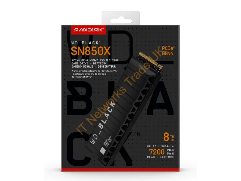 WDS800T2XHE-00CDD0 - Sandisk Wd_Black Sn850X Nvme 8 Tb M.2 Pci Express 4.0