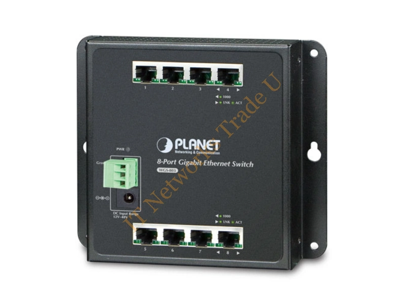 WGS-803 - Planet WGS-803 Unmanaged network switch L2 Gigabit Ethernet (10/100/1000) Black network switch