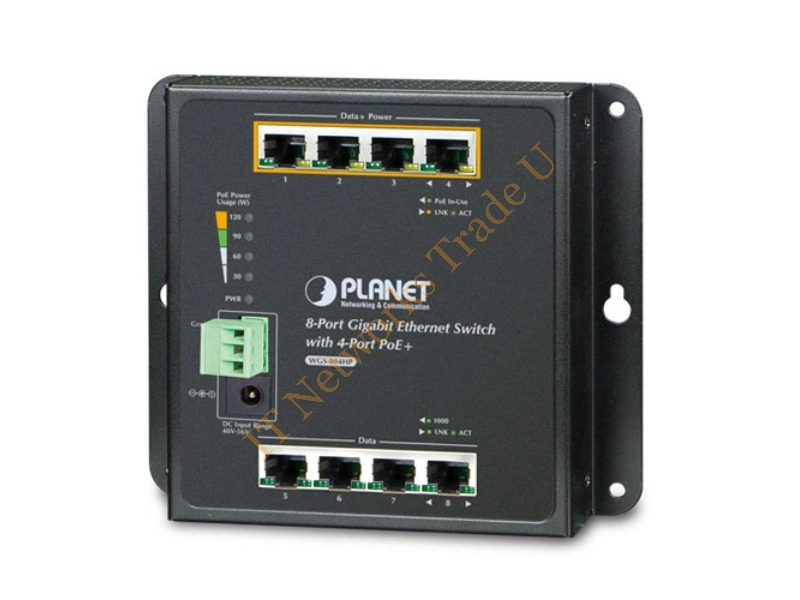 WGS-804HP - Planet WGS-804HP Unmanaged network switch L2 Gigabit Ethernet (10/100/1000) Power over Ethernet (PoE) Black network switch