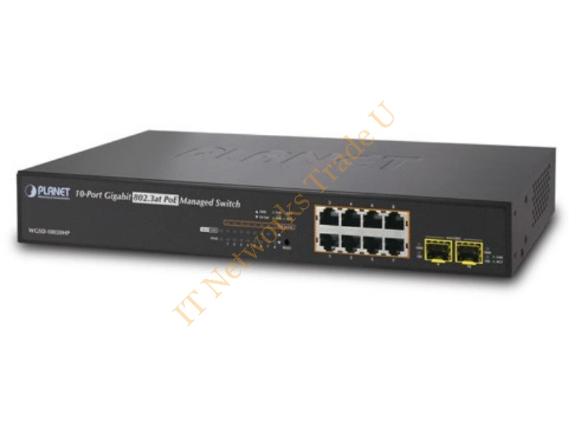 WGSD-10020HP - Planet WGSD-10020HP Managed network switch L2+ Gigabit Ethernet (10/100/1000) Power over Ethernet (PoE) 1U Black network switch