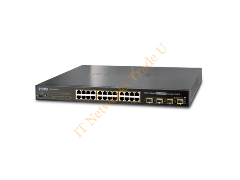WGSW-24040HP4 - Planet WGSW-24040HP4 Managed network switch L2/L4 Gigabit Ethernet (10/100/1000) Power over Ethernet (PoE) Black network switch